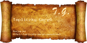 Tepliczky Gergő névjegykártya